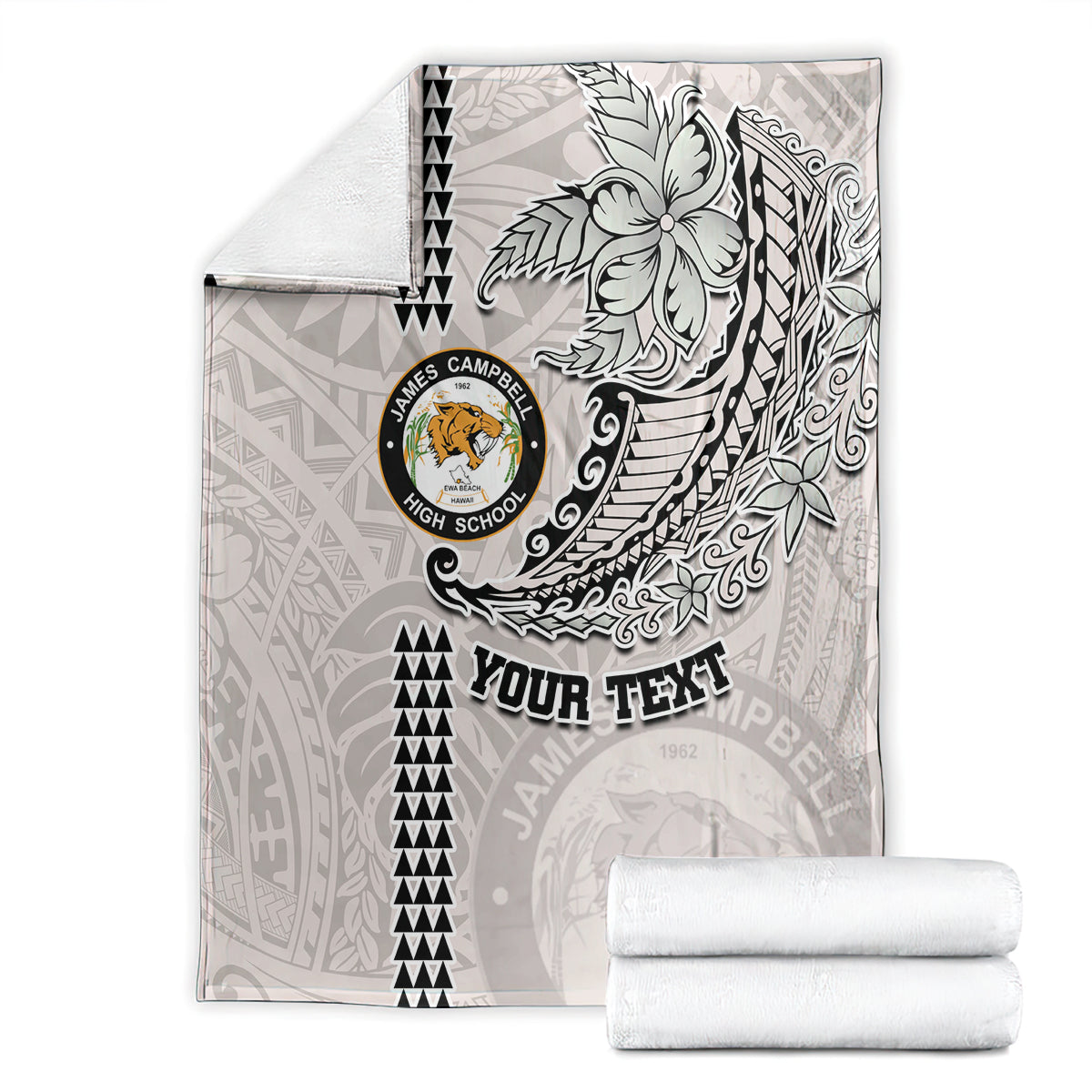 Custom Hawaii James Campbell High School Blanket Tribal Kakau Pattern LT03 - Polynesian Pride