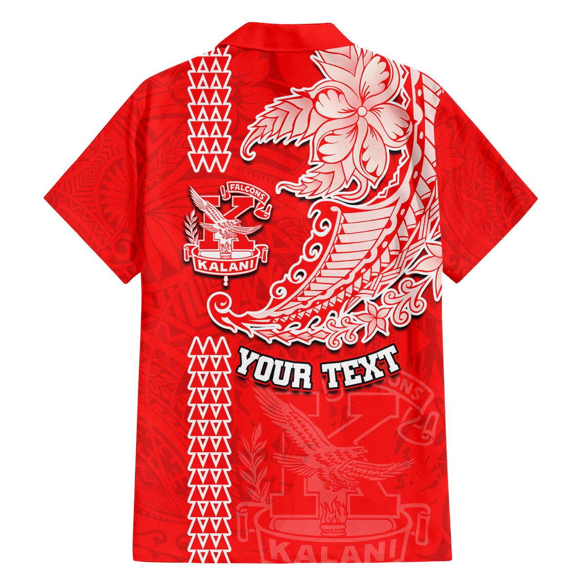 Hawaii Kalani High School Family Matching Off Shoulder Long Sleeve Dress and Hawaiian Shirt Tribal Kakau Pattern LT03 - Polynesian Pride