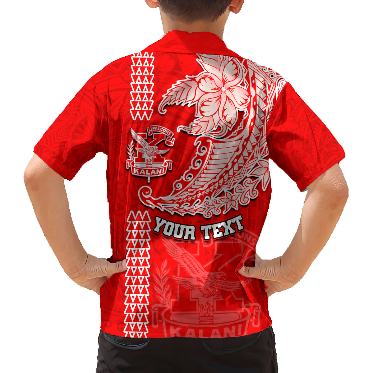 Hawaii Kalani High School Kid Hawaiian Shirt Tribal Kakau Pattern LT03 - Polynesian Pride