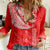 Hawaii Kalani High School Women Casual Shirt Tribal Kakau Pattern LT03 Female Red - Polynesian Pride