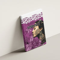 Custom New Zealand Womens Day Canvas Wall Art Traditional Maori Woman Polynesian Pattern Pink Color LT03 - Polynesian Pride