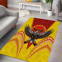 American Samoa Fautasi Race Area Rug Pago Pago-Aeto Samoan Tattoo and Eagle