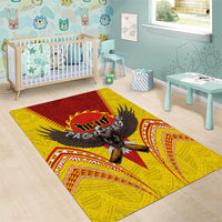 American Samoa Fautasi Race Area Rug Pago Pago-Aeto Samoan Tattoo and Eagle