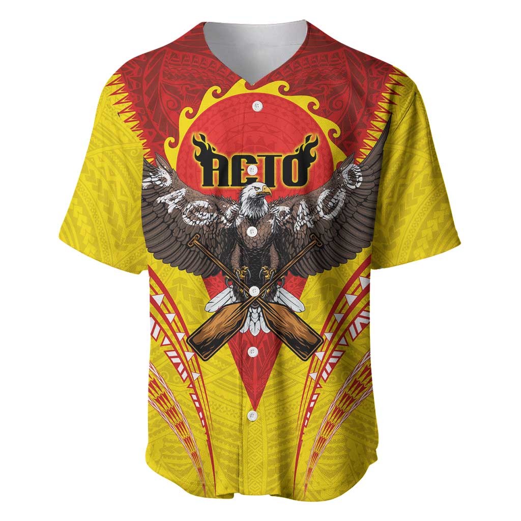 American Samoa Fautasi Race Baseball Jersey Pago Pago-Aeto Samoan Tattoo and Eagle