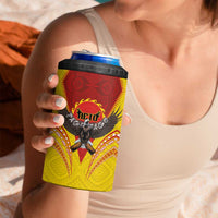 American Samoa Fautasi Race 4 in 1 Can Cooler Tumbler Pago Pago-Aeto Samoan Tattoo and Eagle