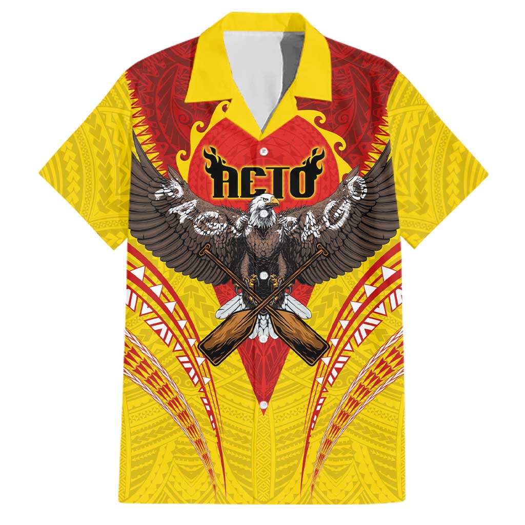 American Samoa Fautasi Race Family Matching Tank Maxi Dress and Hawaiian Shirt Pago Pago-Aeto Samoan Tattoo and Eagle