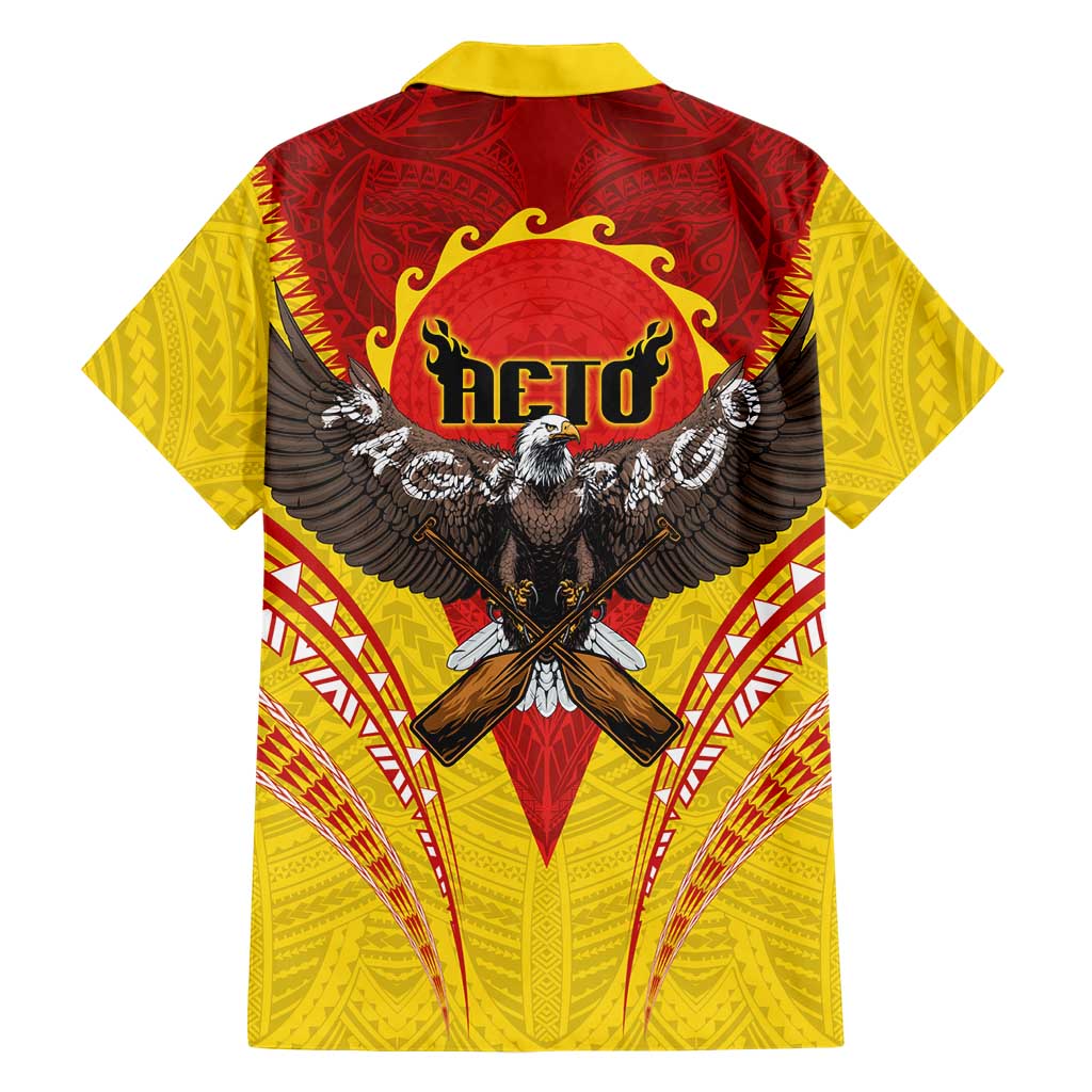 American Samoa Fautasi Race Family Matching Tank Maxi Dress and Hawaiian Shirt Pago Pago-Aeto Samoan Tattoo and Eagle