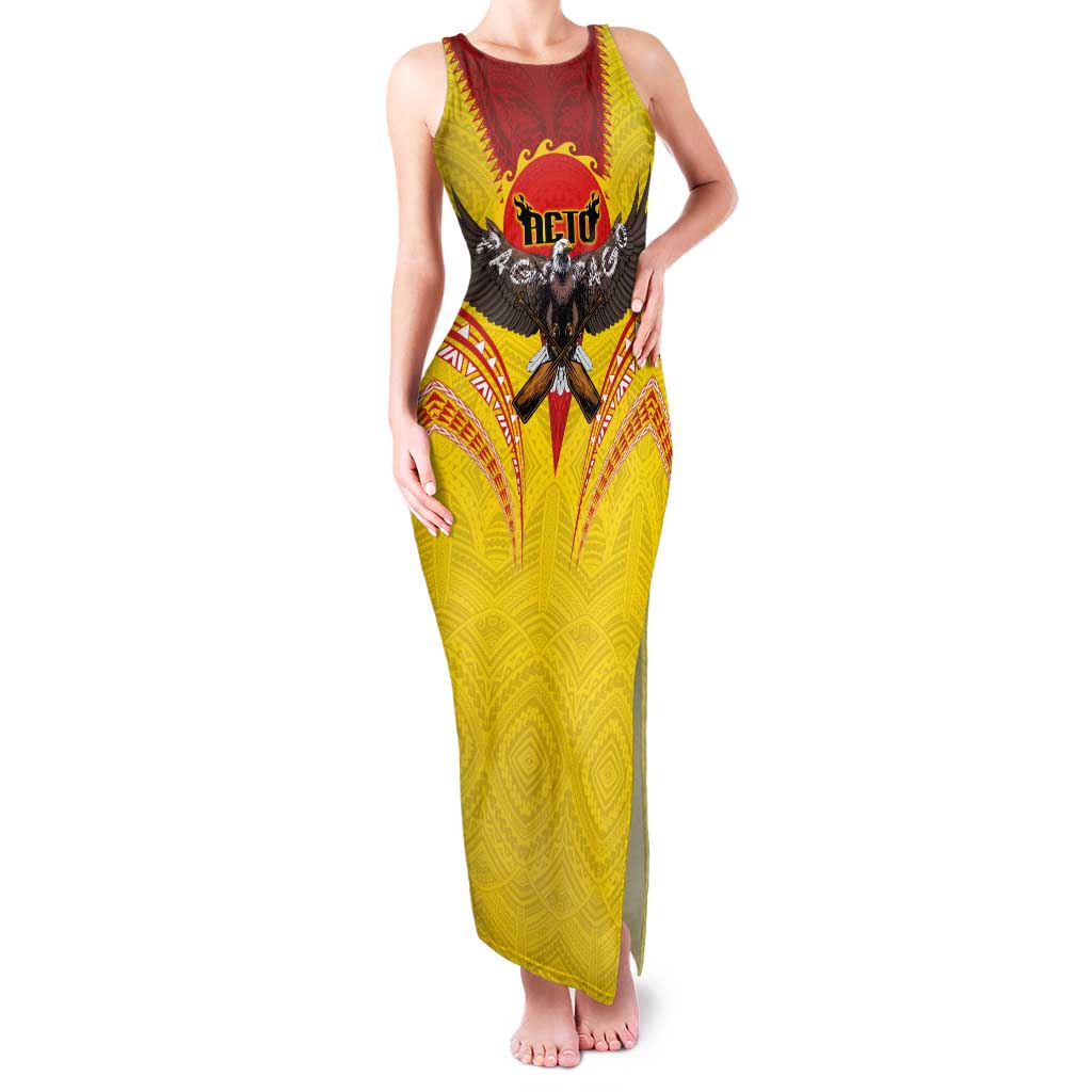 American Samoa Fautasi Race Family Matching Tank Maxi Dress and Hawaiian Shirt Pago Pago-Aeto Samoan Tattoo and Eagle