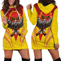 American Samoa Fautasi Race Hoodie Dress Pago Pago-Aeto Samoan Tattoo and Eagle LT03 - Polynesian Pride