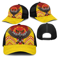 American Samoa Fautasi Race Mesh Trucker Cap Pago Pago-Aeto Samoan Tattoo and Eagle