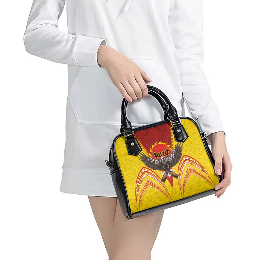 American Samoa Fautasi Race Shoulder Handbag Pago Pago-Aeto Samoan Tattoo and Eagle