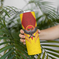 American Samoa Fautasi Race Skinny Tumbler Pago Pago-Aeto Samoan Tattoo and Eagle
