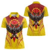 American Samoa Fautasi Race Women Polo Shirt Pago Pago-Aeto Samoan Tattoo and Eagle LT03 - Polynesian Pride