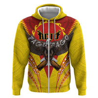 American Samoa Fautasi Race Zip Hoodie Pago Pago-Aeto Samoan Tattoo and Eagle