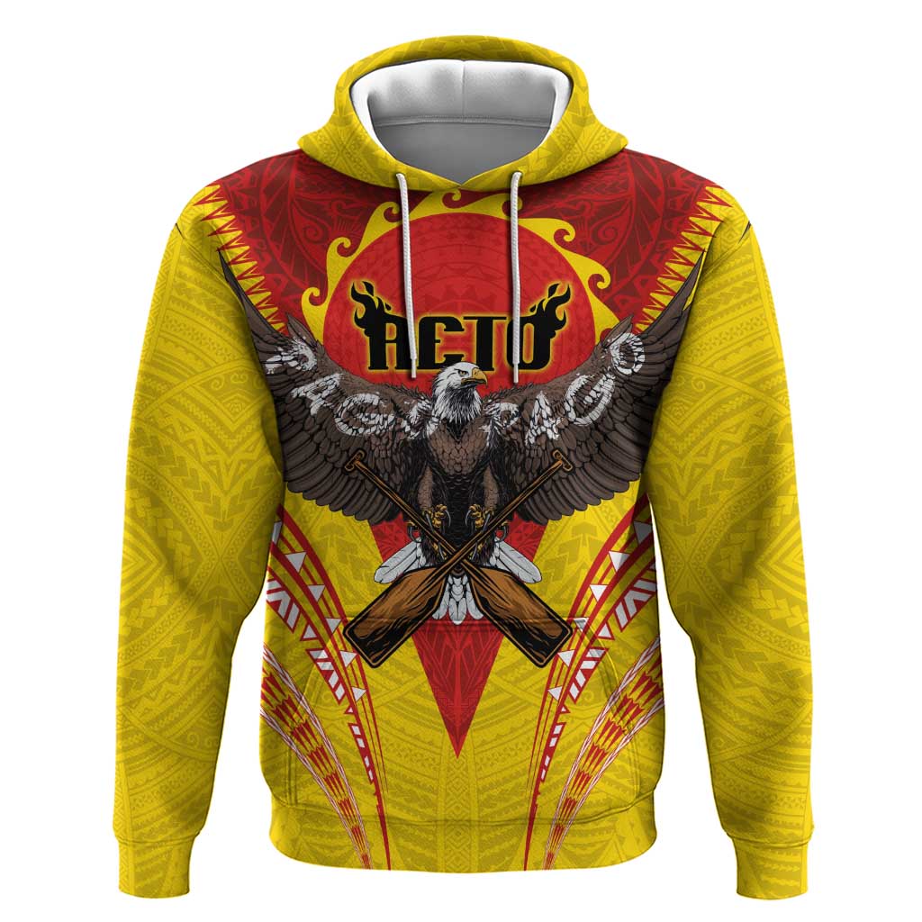 American Samoa Fautasi Race Zip Hoodie Pago Pago-Aeto Samoan Tattoo and Eagle
