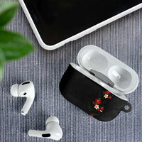 Hawaiian Taro Leaves-Hibiscus and Plumeria AirPods Case Floral Tribal Tattoo Motif