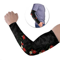 Hawaiian Taro Leaves-Hibiscus and Plumeria Arm Sleeves Floral Tribal Tattoo Motif