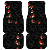 Hawaiian Taro Leaves-Hibiscus and Plumeria Car Mats Floral Tribal Tattoo Motif LT03 - Polynesian Pride