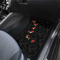 Hawaiian Taro Leaves-Hibiscus and Plumeria Car Mats Floral Tribal Tattoo Motif LT03 - Polynesian Pride