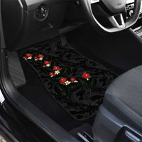 Hawaiian Taro Leaves-Hibiscus and Plumeria Car Mats Floral Tribal Tattoo Motif LT03 - Polynesian Pride