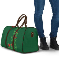 Hawaiian Taro Leaves-Hibiscus and Plumeria Travel Bag Polynesian Art-Kakau Tattoo Green