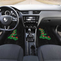 Hawaiian Taro Leaves-Hibiscus and Plumeria Car Mats Polynesian Art-Kakau Tattoo Black