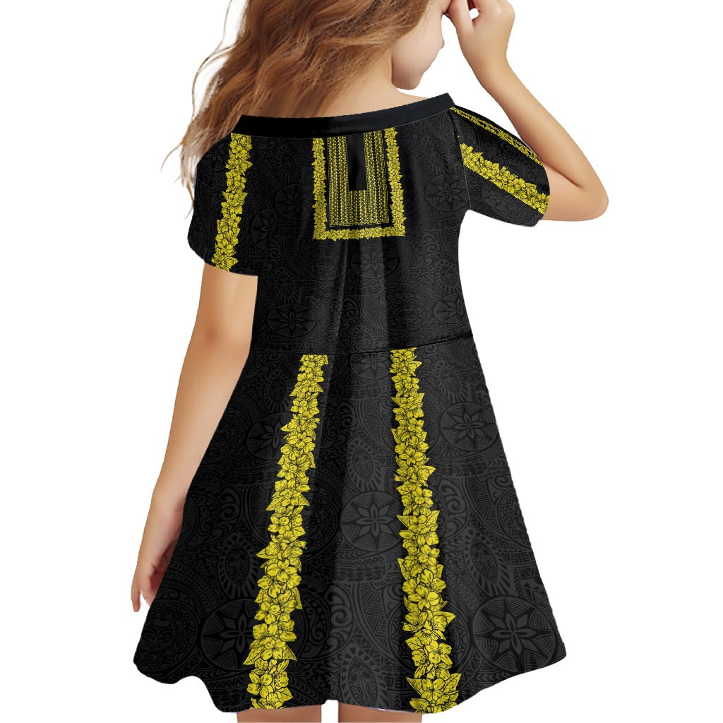 Philippines Polynesian Jasmine Pattern Family Matching Tank Maxi Dress and Hawaiian Shirt With Barong Tagalog Black Style LT03 - Polynesian Pride