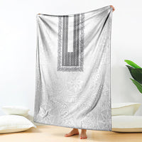 Philippines Polynesian Jasmine Pattern Blanket With Barong Tagalog White Style