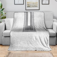 Philippines Polynesian Jasmine Pattern Blanket With Barong Tagalog White Style
