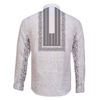 Philippines Polynesian Jasmine Pattern Family Matching Tank Maxi Dress and Hawaiian Shirt With Barong Tagalog White Style LT03 - Polynesian Pride