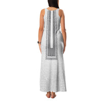 Philippines Polynesian Jasmine Pattern Family Matching Tank Maxi Dress and Hawaiian Shirt With Barong Tagalog White Style LT03 - Polynesian Pride