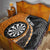 Personalised New Zealand Darts Quilt Koru Tribal Tattoo and Silver Fern Maori Pattern Orange Color