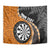 Personalised New Zealand Darts Tapestry Koru Tribal Tattoo and Silver Fern Maori Pattern Orange Color
