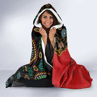 Tonga Ngatu and Australia Together Hooded Blanket Polynesian Humpback Whale and Aboriginal Kangaroo LT03 - Polynesian Pride