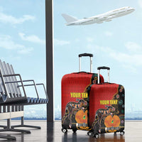 Personalised Papua New Guinea and Australia Together Luggage Cover Bird-of-paradise and Kangaroo with Aboriginal Pattern LT03 - Polynesian Pride