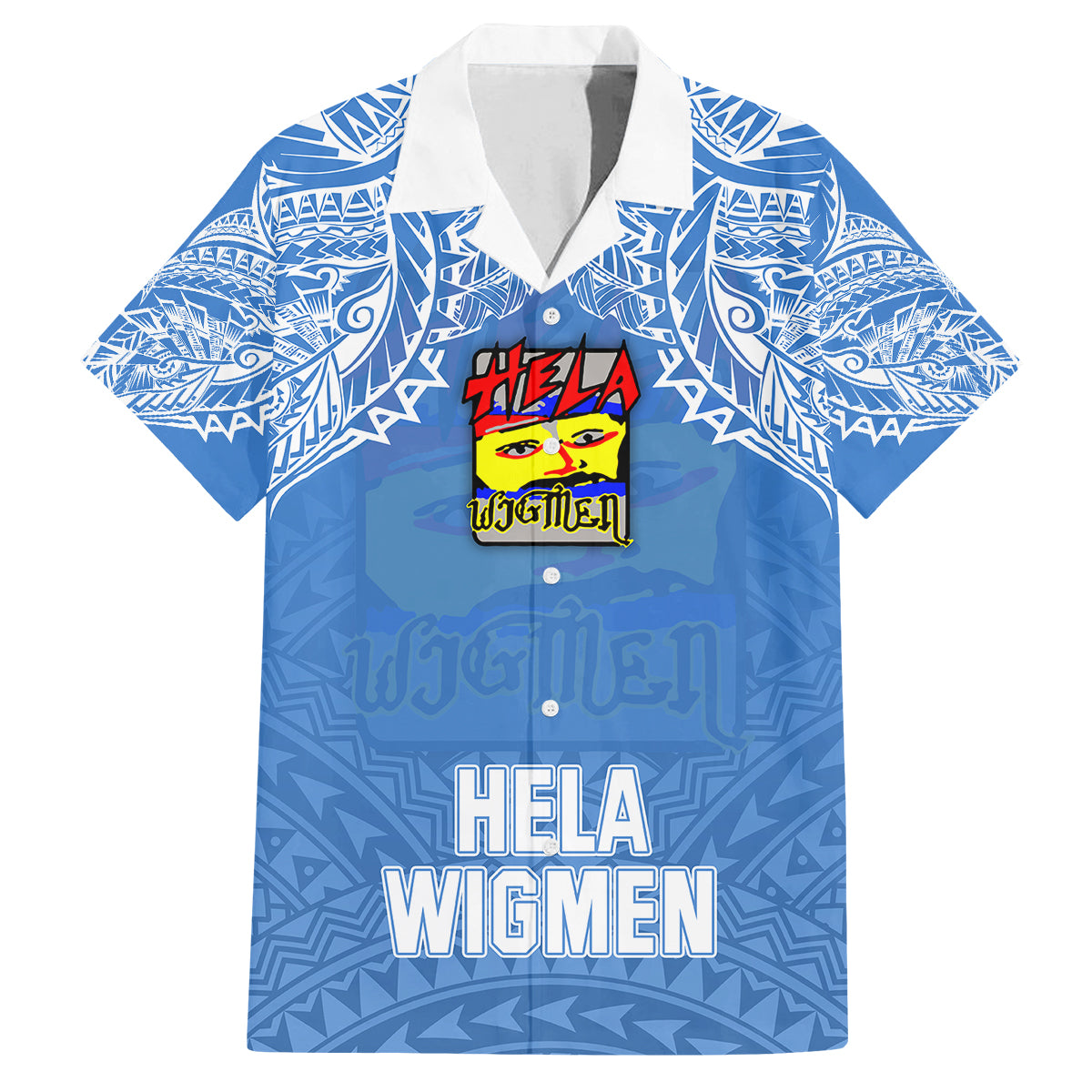 Hela Wigmen Rugby Kid Hawaiian Shirt Papua New Guinea Polynesian Tattoo LT03 Kid Blue - Polynesian Pride