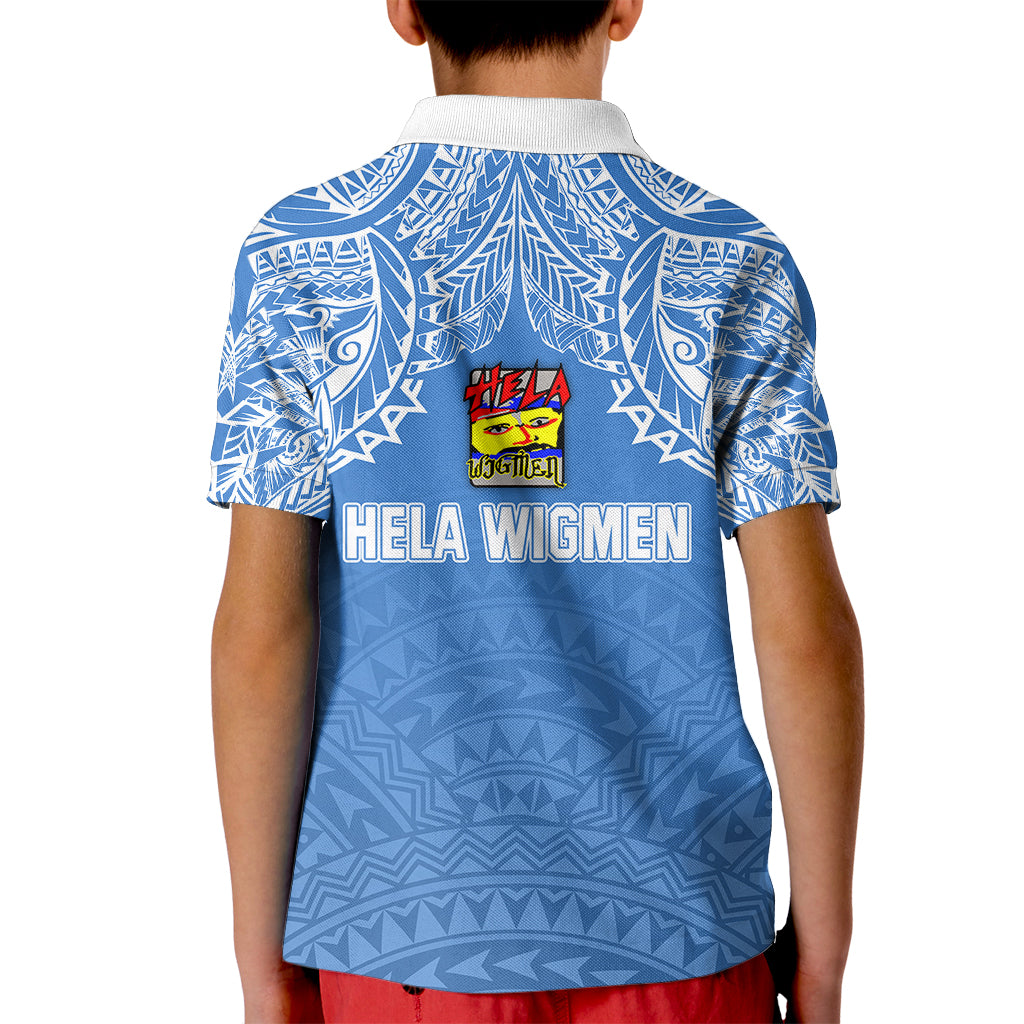 Hela Wigmen Rugby Kid Polo Shirt Papua New Guinea Polynesian Tattoo LT03 - Polynesian Pride