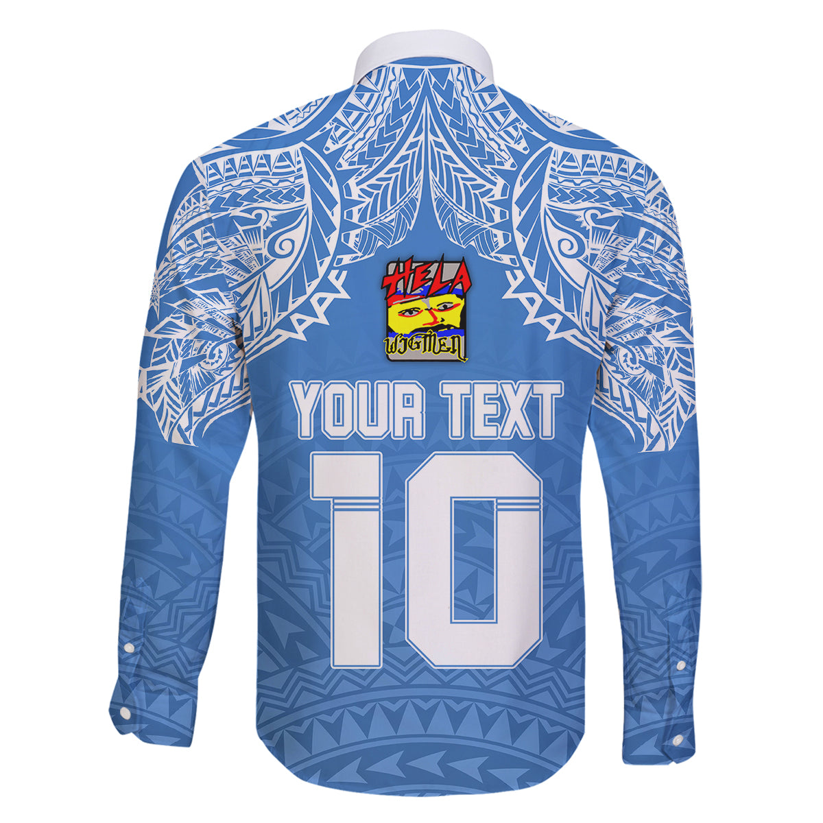 Custom Hela Wigmen Rugby Family Matching Off Shoulder Long Sleeve Dress and Hawaiian Shirt Papua New Guinea Polynesian Tattoo LT03 - Polynesian Pride