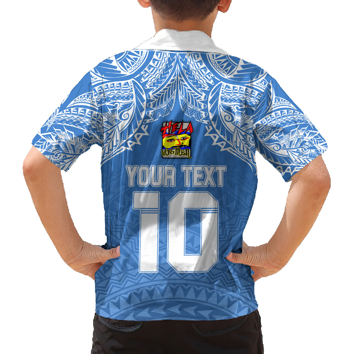 Custom Hela Wigmen Rugby Family Matching Short Sleeve Bodycon Dress and Hawaiian Shirt Papua New Guinea Polynesian Tattoo LT03 - Polynesian Pride