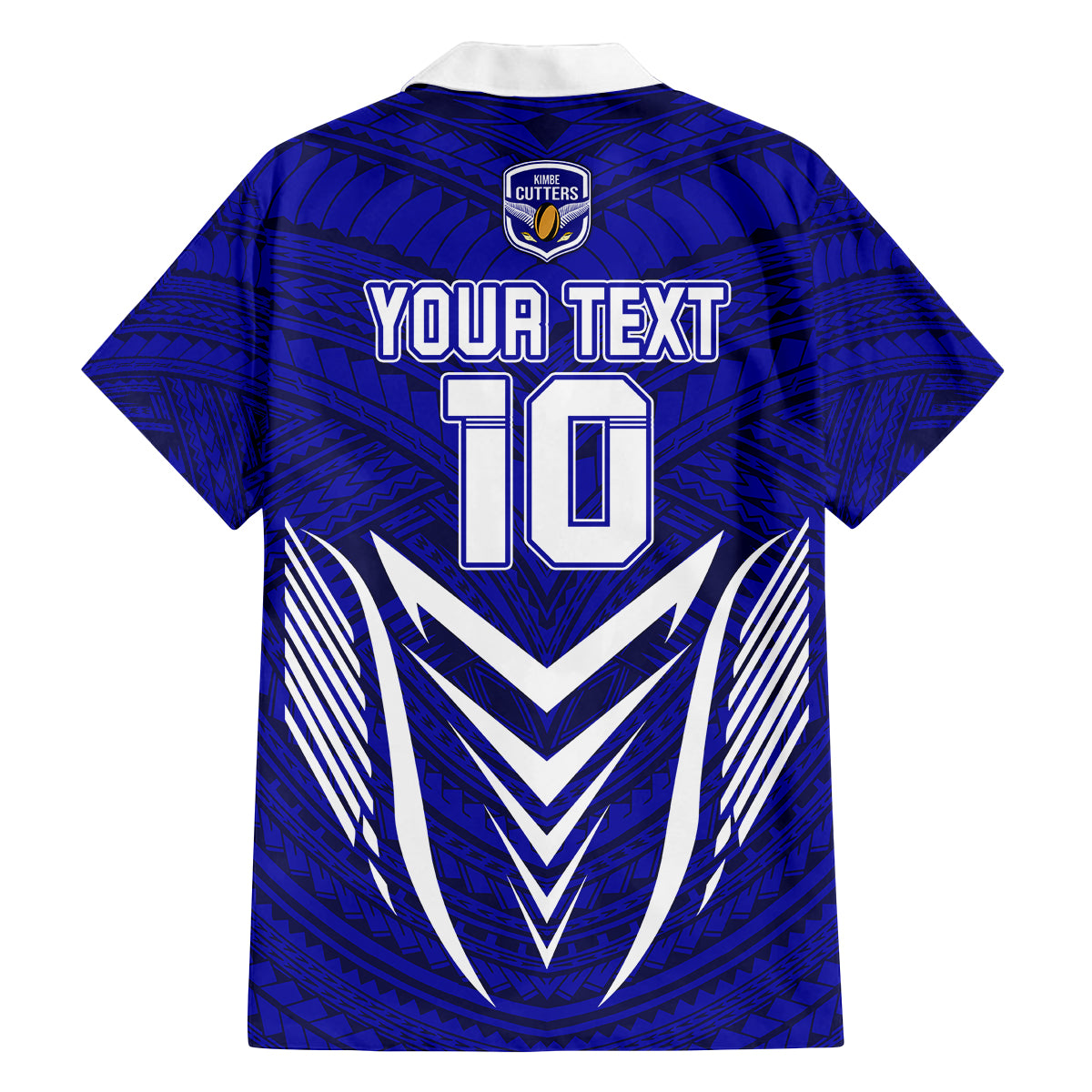 Custom Kimbe Cutters Rugby Family Matching Mermaid Dress and Hawaiian Shirt Papua New Guinea Polynesian Tattoo Blue Version LT03 - Polynesian Pride