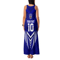 Custom Kimbe Cutters Rugby Family Matching Tank Maxi Dress and Hawaiian Shirt Papua New Guinea Polynesian Tattoo Blue Version LT03 - Polynesian Pride