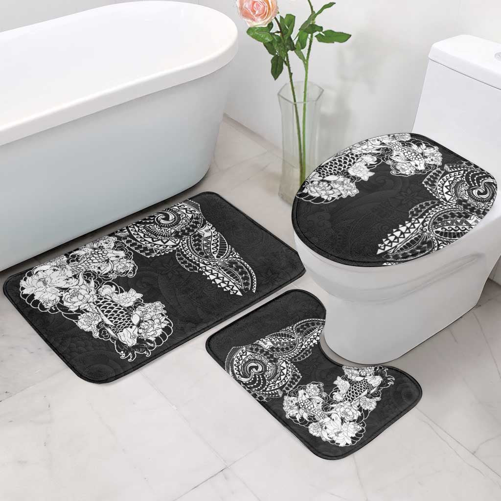 Japanese Irezumi and Hawaiian Polynesian Art Tattoo Bathroom Set Black Color - Polynesian Pride