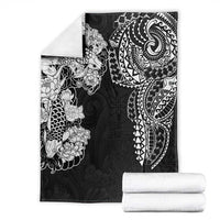 Japanese Irezumi and Hawaiian Polynesian Art Tattoo Blanket Black Color - Polynesian Pride