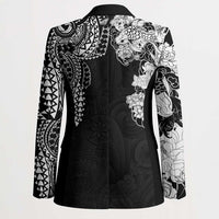Japanese Irezumi and Hawaiian Polynesian Art Tattoo Blazer Black Color - Polynesian Pride