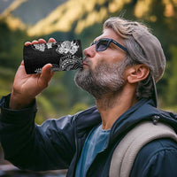 Japanese Irezumi and Hawaiian Polynesian Art Tattoo 4 in 1 Can Cooler Tumbler Black Color - Polynesian Pride