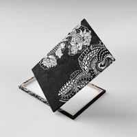 Japanese Irezumi and Hawaiian Polynesian Art Tattoo Canvas Wall Art Black Color - Polynesian Pride