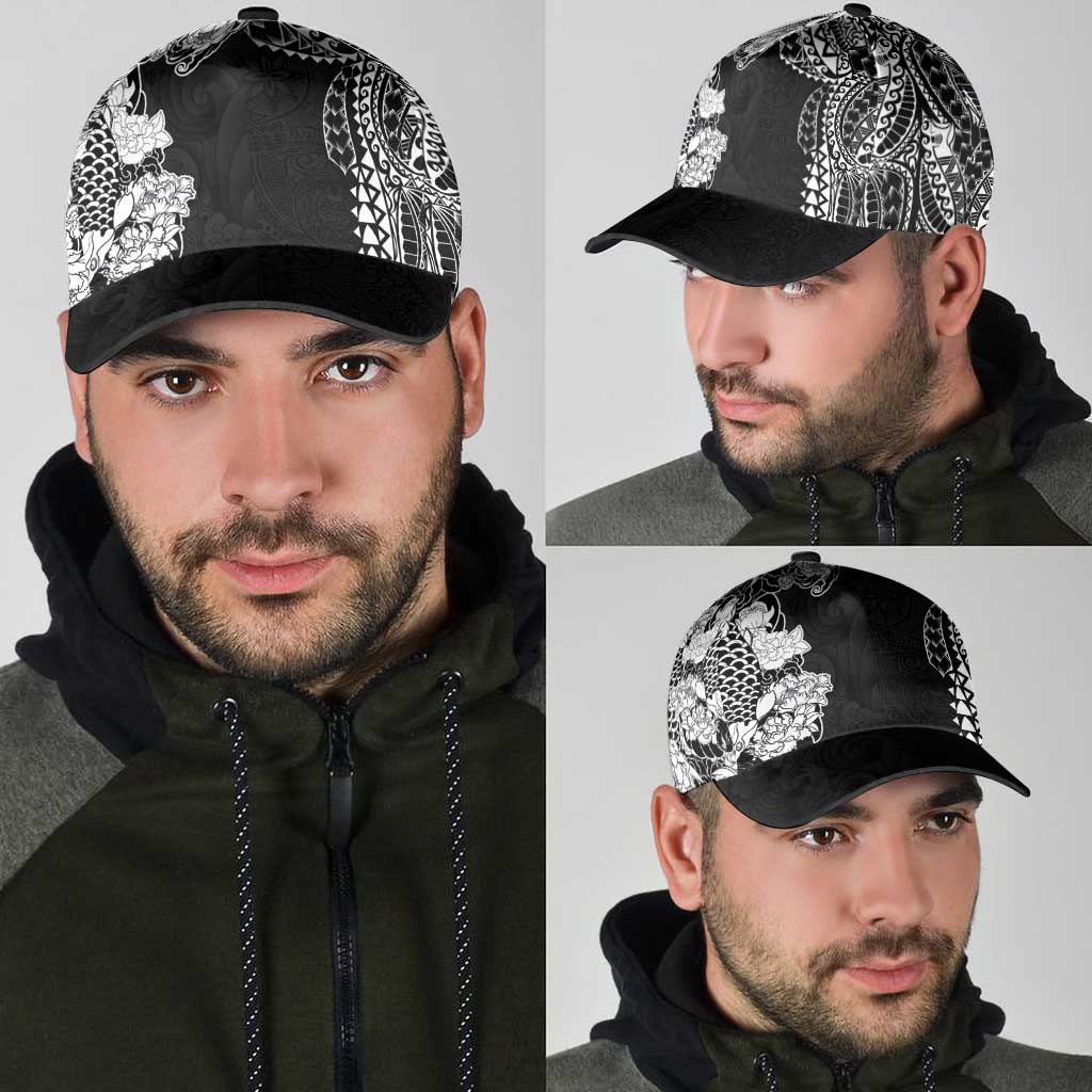 Japanese Irezumi and Hawaiian Polynesian Art Tattoo Classic Cap Black Color LT03 - Polynesian Pride