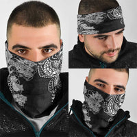 Japanese Irezumi and Hawaiian Polynesian Art Tattoo Neck Gaiter Black Color - Polynesian Pride