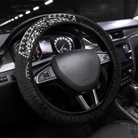 Japanese Irezumi and Hawaiian Polynesian Art Tattoo Steering Wheel Cover Black Color - Polynesian Pride
