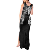 Japanese Irezumi and Hawaiian Polynesian Art Tattoo Tank Maxi Dress Black Color - Polynesian Pride